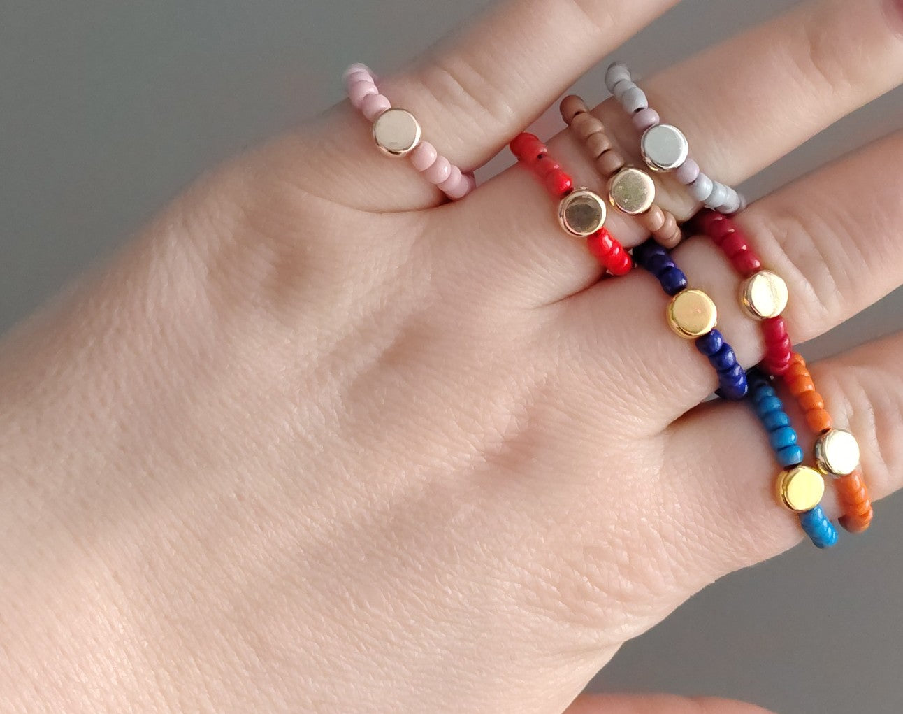 Pierścionki z koralików